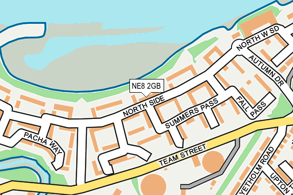 NE8 2GB map - OS OpenMap – Local (Ordnance Survey)