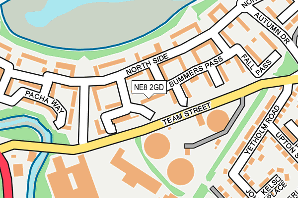 NE8 2GD map - OS OpenMap – Local (Ordnance Survey)