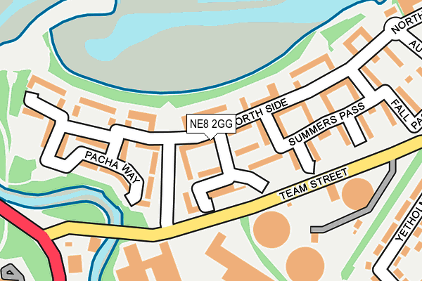 NE8 2GG map - OS OpenMap – Local (Ordnance Survey)