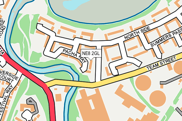 NE8 2GL map - OS OpenMap – Local (Ordnance Survey)