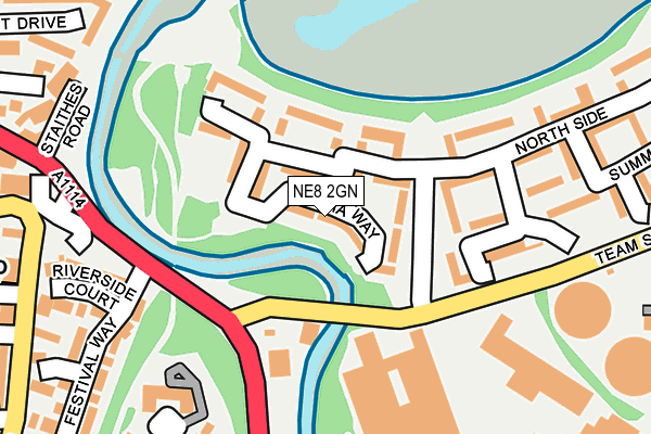 NE8 2GN map - OS OpenMap – Local (Ordnance Survey)