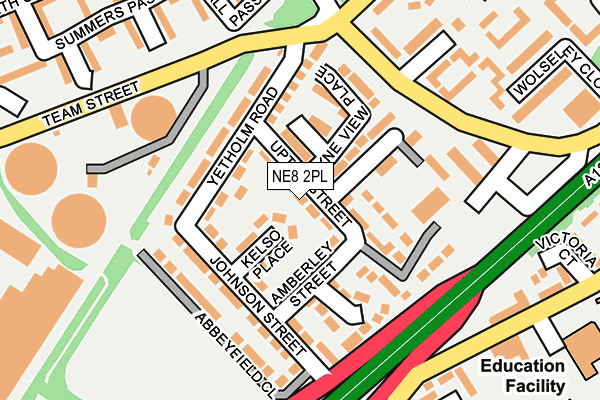 NE8 2PL map - OS OpenMap – Local (Ordnance Survey)