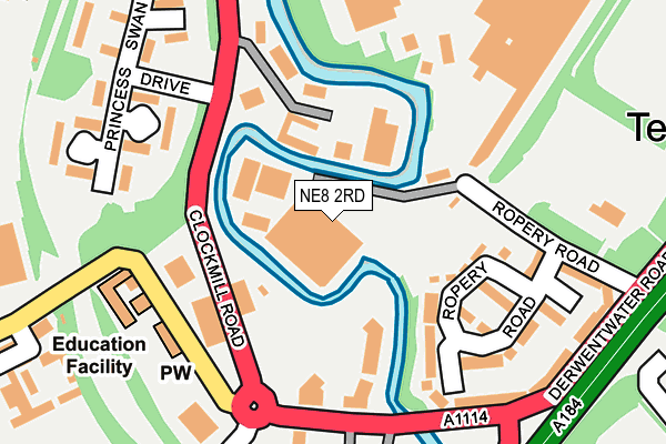 NE8 2RD map - OS OpenMap – Local (Ordnance Survey)
