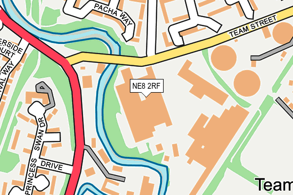 NE8 2RF map - OS OpenMap – Local (Ordnance Survey)