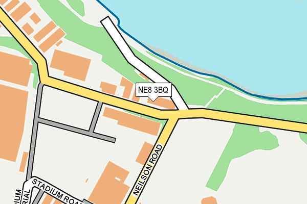 NE8 3BQ map - OS OpenMap – Local (Ordnance Survey)