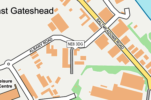 NE8 3DG map - OS OpenMap – Local (Ordnance Survey)