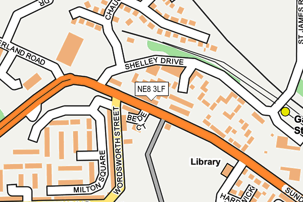 NE8 3LF map - OS OpenMap – Local (Ordnance Survey)