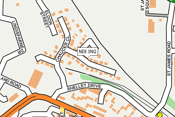 NE8 3NQ map - OS OpenMap – Local (Ordnance Survey)