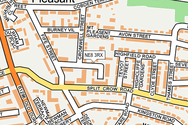 NE8 3RX map - OS OpenMap – Local (Ordnance Survey)