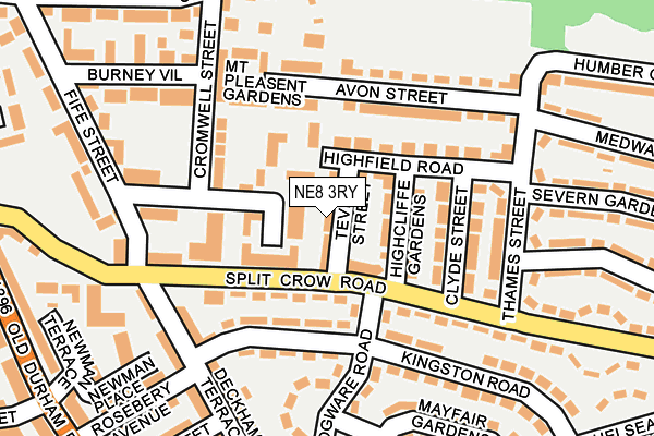NE8 3RY map - OS OpenMap – Local (Ordnance Survey)