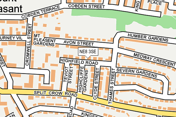 NE8 3SE map - OS OpenMap – Local (Ordnance Survey)