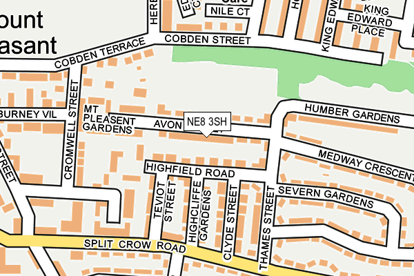 NE8 3SH map - OS OpenMap – Local (Ordnance Survey)