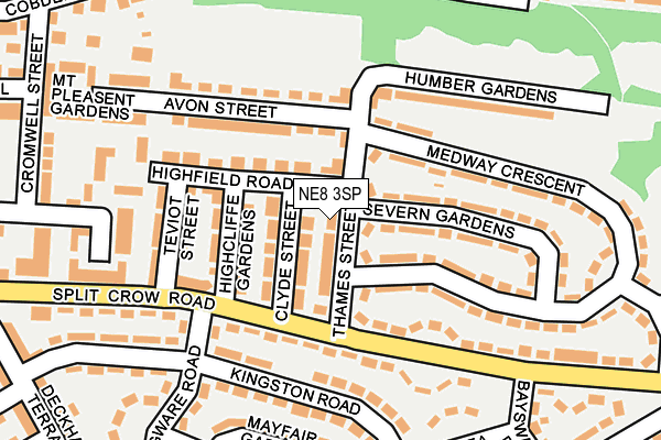 NE8 3SP map - OS OpenMap – Local (Ordnance Survey)