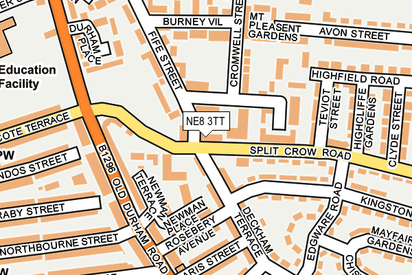 NE8 3TT map - OS OpenMap – Local (Ordnance Survey)