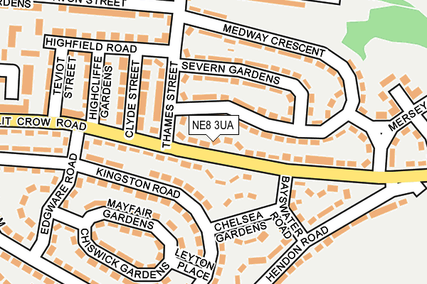 NE8 3UA map - OS OpenMap – Local (Ordnance Survey)