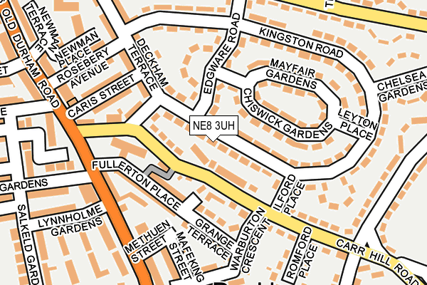 NE8 3UH map - OS OpenMap – Local (Ordnance Survey)