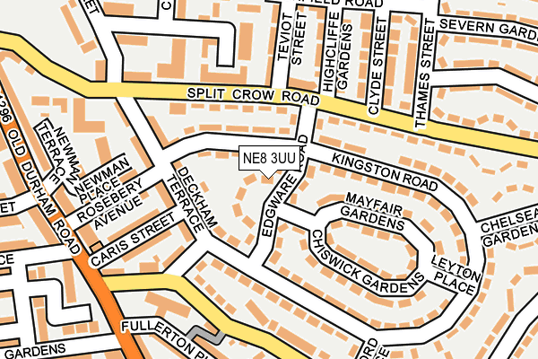 NE8 3UU map - OS OpenMap – Local (Ordnance Survey)