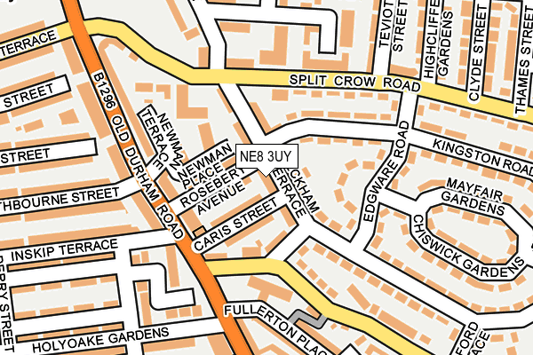 NE8 3UY map - OS OpenMap – Local (Ordnance Survey)