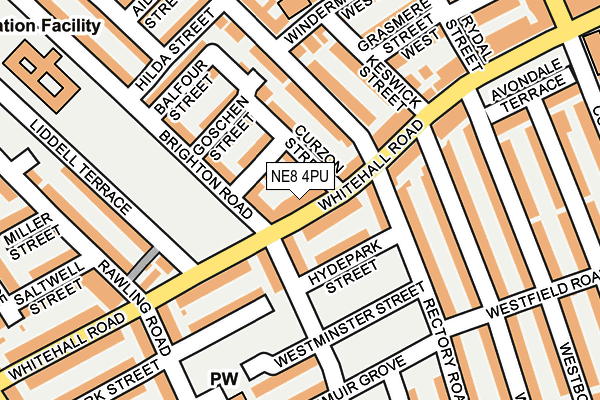 NE8 4PU map - OS OpenMap – Local (Ordnance Survey)