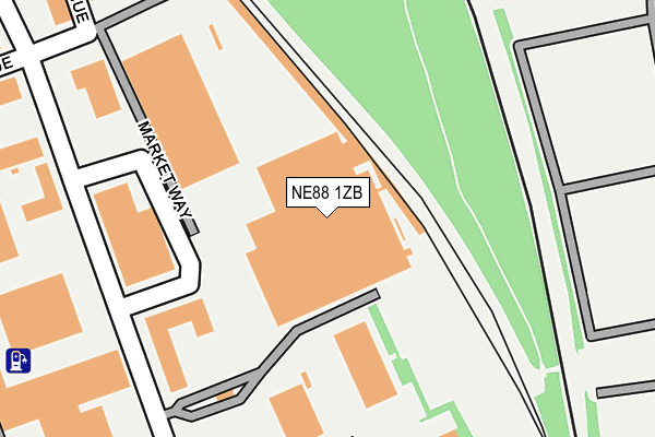 NE88 1ZB map - OS OpenMap – Local (Ordnance Survey)