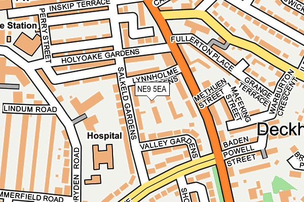 NE9 5EA map - OS OpenMap – Local (Ordnance Survey)