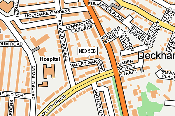 NE9 5EB map - OS OpenMap – Local (Ordnance Survey)