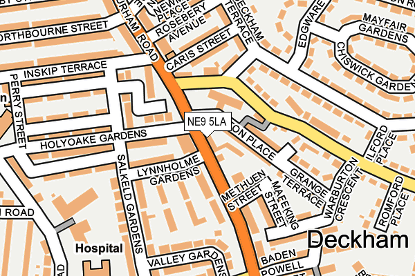 NE9 5LA map - OS OpenMap – Local (Ordnance Survey)