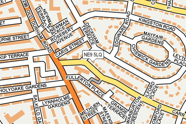 NE9 5LQ map - OS OpenMap – Local (Ordnance Survey)