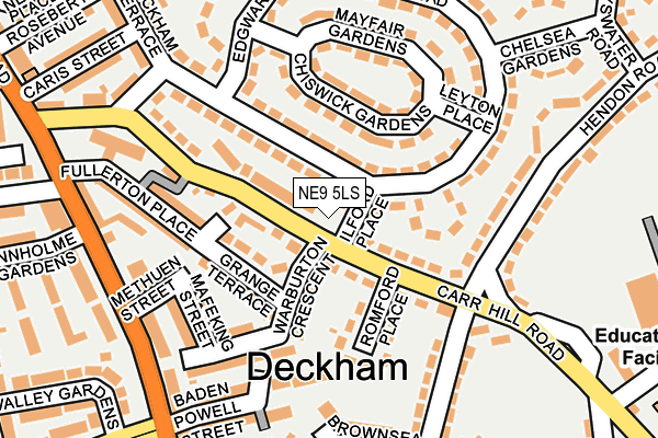 NE9 5LS map - OS OpenMap – Local (Ordnance Survey)