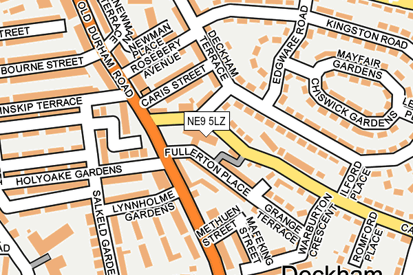NE9 5LZ map - OS OpenMap – Local (Ordnance Survey)