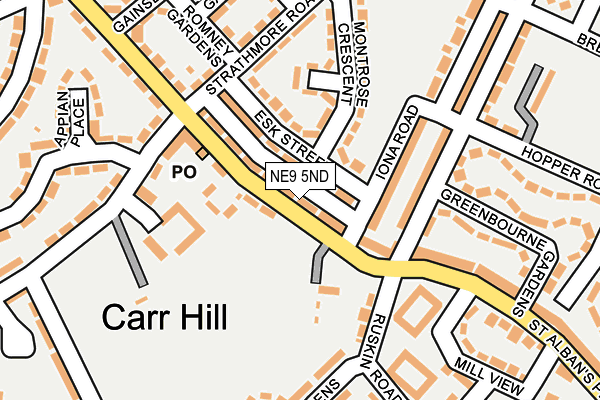 NE9 5ND map - OS OpenMap – Local (Ordnance Survey)