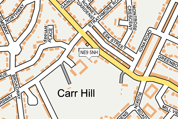 NE9 5NH map - OS OpenMap – Local (Ordnance Survey)