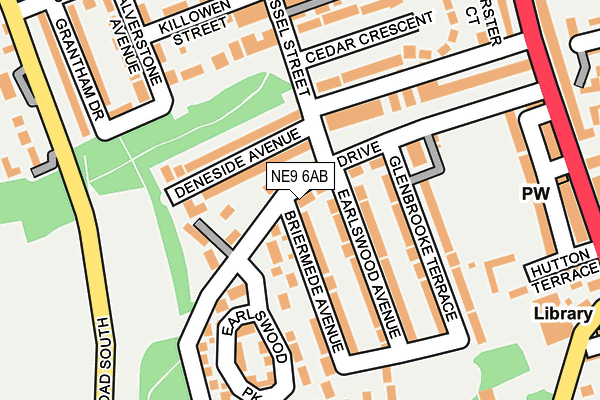 NE9 6AB map - OS OpenMap – Local (Ordnance Survey)