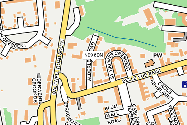 NE9 6DN map - OS OpenMap – Local (Ordnance Survey)