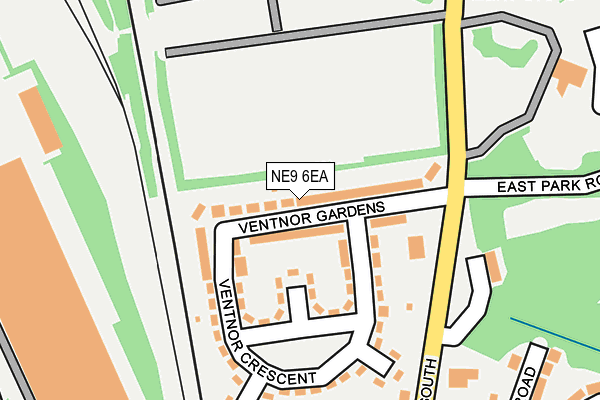 NE9 6EA map - OS OpenMap – Local (Ordnance Survey)