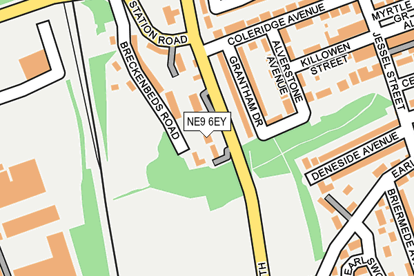 NE9 6EY map - OS OpenMap – Local (Ordnance Survey)