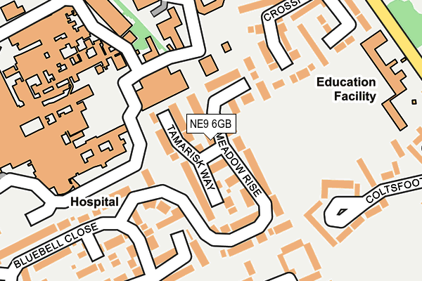 NE9 6GB map - OS OpenMap – Local (Ordnance Survey)