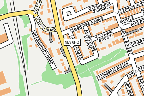 NE9 6HQ map - OS OpenMap – Local (Ordnance Survey)