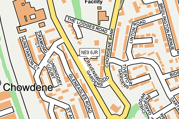 NE9 6JR map - OS OpenMap – Local (Ordnance Survey)