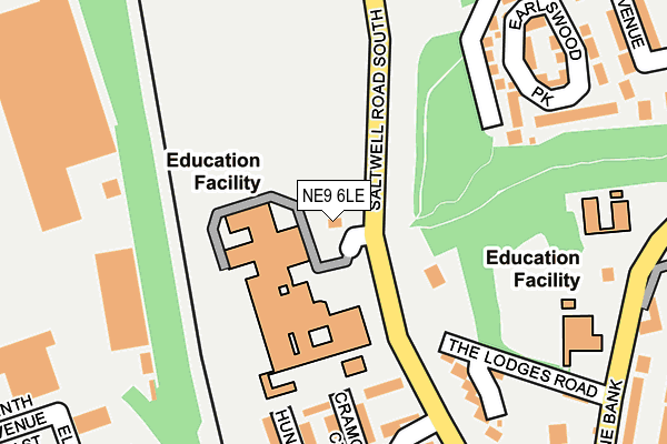 NE9 6LE map - OS OpenMap – Local (Ordnance Survey)