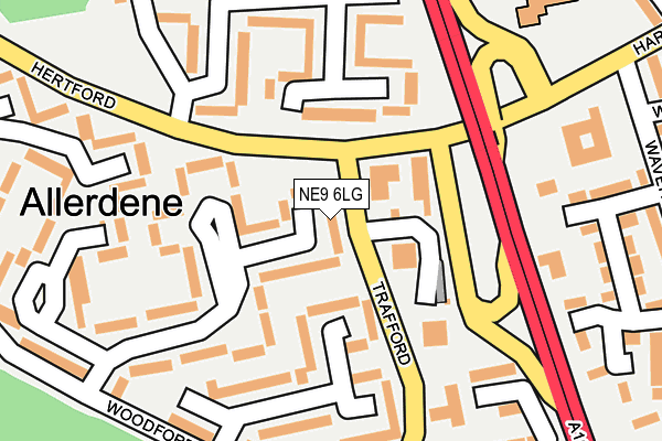 NE9 6LG map - OS OpenMap – Local (Ordnance Survey)