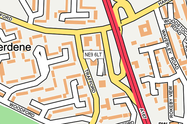 NE9 6LT map - OS OpenMap – Local (Ordnance Survey)