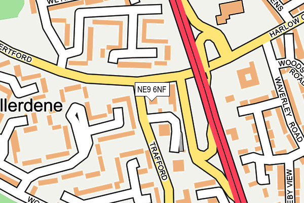 NE9 6NF map - OS OpenMap – Local (Ordnance Survey)