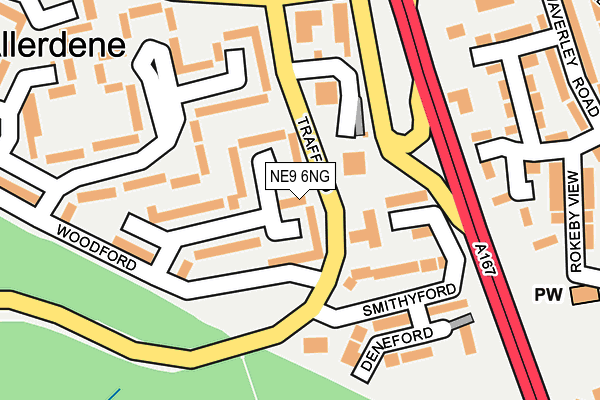 NE9 6NG map - OS OpenMap – Local (Ordnance Survey)