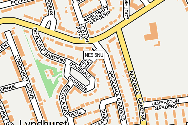 NE9 6NU map - OS OpenMap – Local (Ordnance Survey)