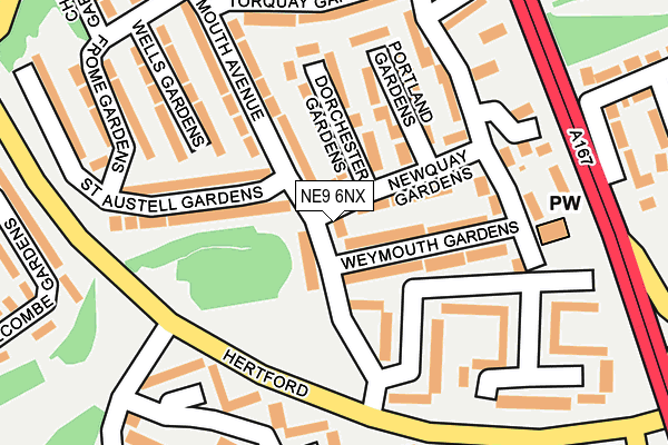 NE9 6NX map - OS OpenMap – Local (Ordnance Survey)