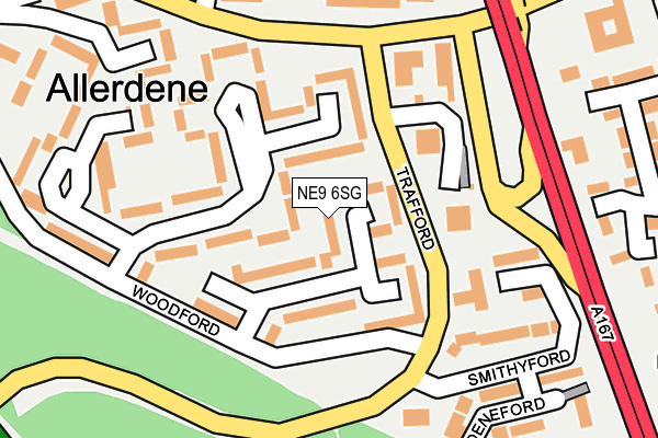 NE9 6SG map - OS OpenMap – Local (Ordnance Survey)