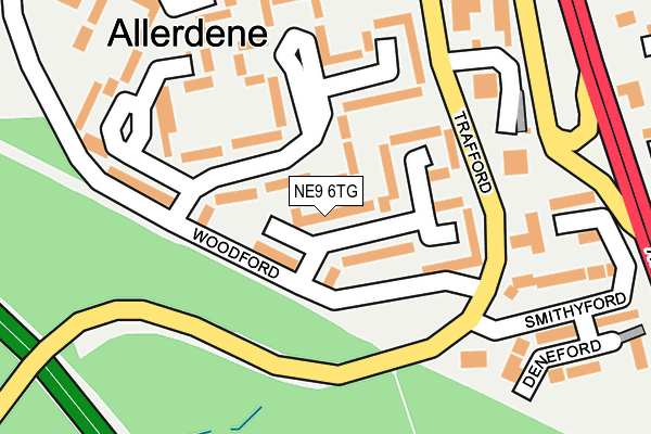 NE9 6TG map - OS OpenMap – Local (Ordnance Survey)