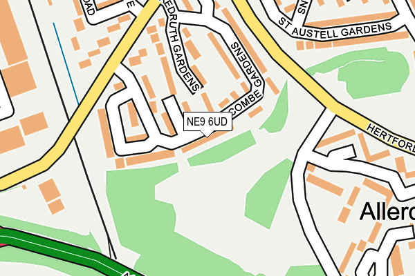 NE9 6UD map - OS OpenMap – Local (Ordnance Survey)