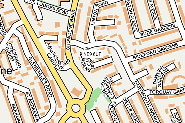 NE9 6UF map - OS OpenMap – Local (Ordnance Survey)